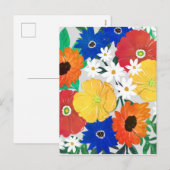 Kleurrijk ontwerp van Floral Hand Paint Girly Feestdagenkaart (Voorkant / Achterkant)