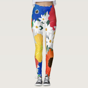 Kleurrijk ontwerp van Floral Hand Paint Girly Leggings