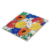 Kleurrijk ontwerp van Floral Hand Paint Girly Tegeltje (Zijkant)