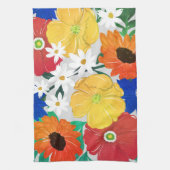 Kleurrijk ontwerp van Floral Hand Paint Girly Theedoek (Verticaal)