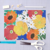 Kleurrijk ontwerp van Floral Hand Paint Girly Tissuepapier (Craft)