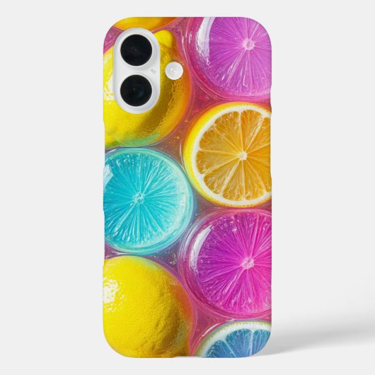 Kleurrijk ontwerp van fruit schijfjes met glanzend Case-Mate iPhone case (Achterkant)