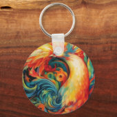 Kleurrijk ontwerp van het medaillon sleutelhanger (Achterkant)