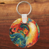 Kleurrijk ontwerp van het medaillon sleutelhanger (Voorkant)