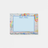 Kleurrijk ontwerp van waterverf kunst met hete luc post-it® notes (Voorkant)