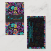 Kleurrijk ontwerp voor kunststofglas ziet er uit visitekaartje (Voorkant / Achterkant)