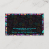 Kleurrijk ontwerp voor kunststofglas ziet er uit visitekaartje (Achterkant)