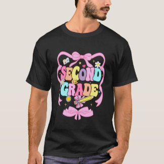 Kleurrijk ontwerp voor tweede klas terug naar scho t-shirt