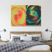 Kleurrijk  ontwerp voor ventilatorkunst Abstract Canvas Afdruk (Insitu (Slaapkamer))