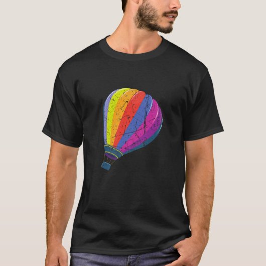 Kleurrijk ontwerp voor warme luchtballon, kool Ba T-shirt (Voorkant)