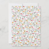 Kleurrijk ontwerp voor Waterverf van wilde bloemen Kaart (Achterkant)