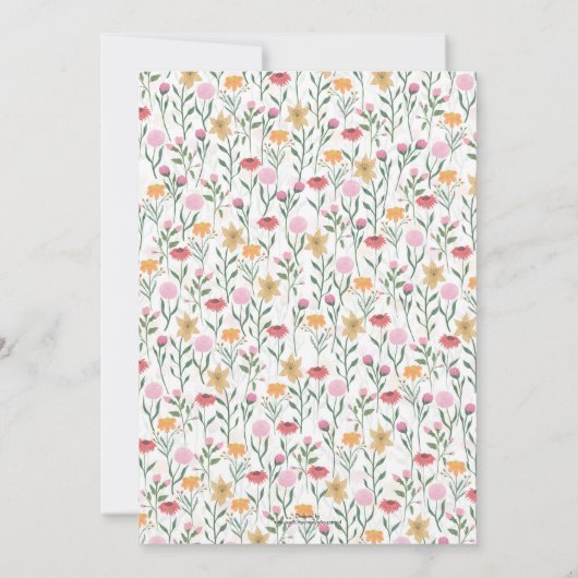 Kleurrijk ontwerp voor Waterverf van wilde bloemen Kaart (Achterkant)