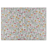 Kleurrijk ontwerp voor Waterverf van wilde bloemen Snijplank (Voorkant)