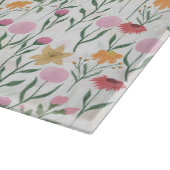 Kleurrijk ontwerp voor Waterverf van wilde bloemen Snijplank (Hoek)