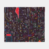 Kleurrijk ontwerp voor Wiskunde voor Wiskunde Love Fleece Deken (Voorkant (Horizontaal))