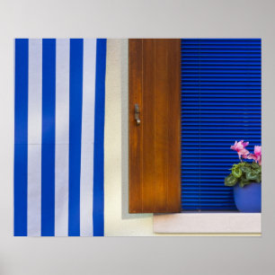 Kleurrijk ontwerpcontrast op residentie poster