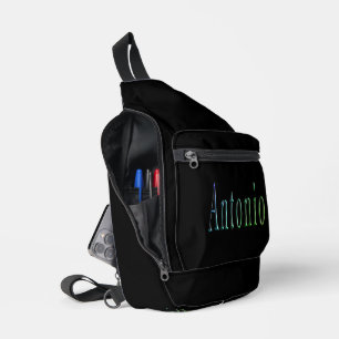 Kleurrijk Ontworpen Antonio Naam, Sling Bag