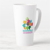 Kleurrijk Onvolledig Legpuzzelstuk Latte Mok (Rechterhoek)