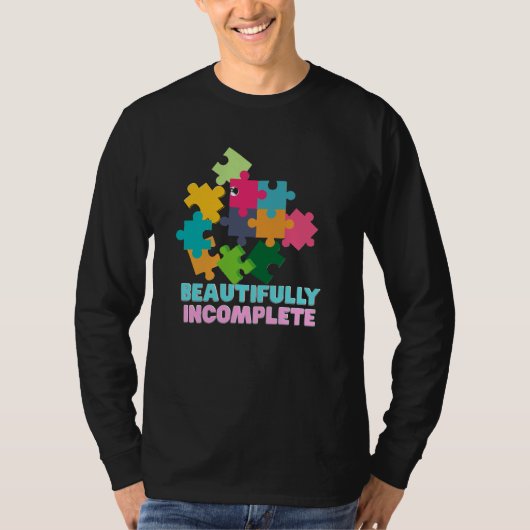 Kleurrijk Onvolledig Puzzelstuk T-shirt (Voorkant)