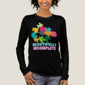 Kleurrijk Onvolledig Puzzelstuk Tri-Blend Shirt (Voorkant)