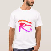Kleurrijk oog van Horus Egyptisch symbool inkt tek T-shirt (Voorkant)