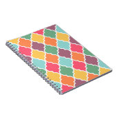 Kleurrijk oosters quatrefoil patroon notitieboek (Rechterzijde)