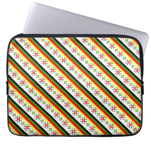 Kleurrijk oosters volksmotief nummerplaat frame laptop sleeve