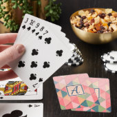 Kleurrijk op maat gemaakt monogram pokerkaarten (Insitu)