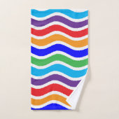 Kleurrijk, op maat gescheurd papiereffect bad handdoek (Handdoek)