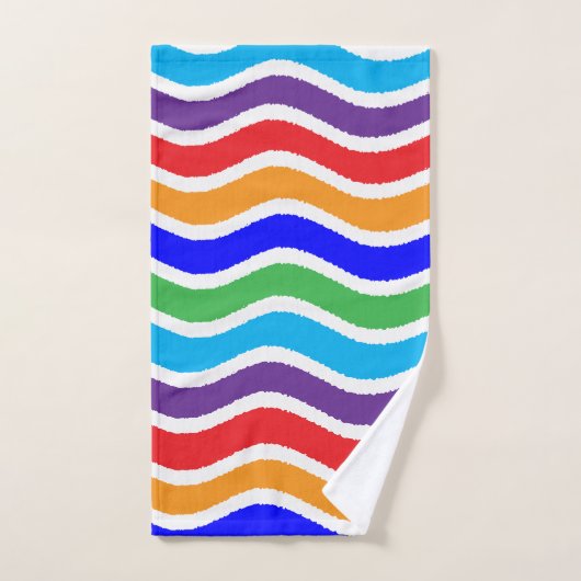 Kleurrijk, op maat gescheurd papiereffect bad handdoek (Handdoek)