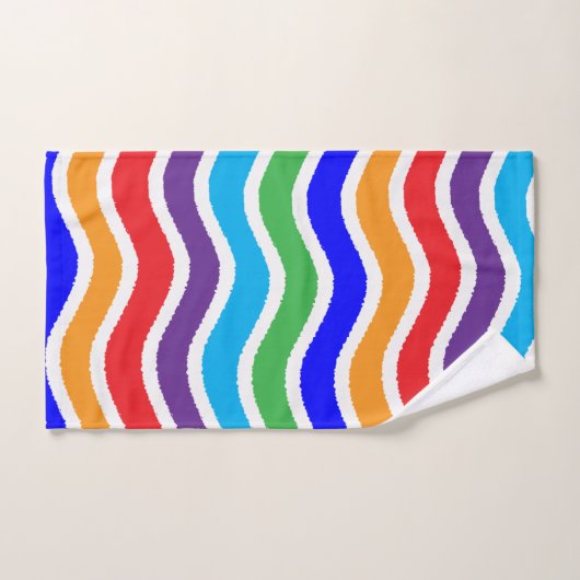 Kleurrijk, op maat gescheurd papiereffect bad handdoek (Handdoek)