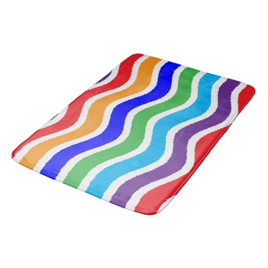 Kleurrijk, op maat gescheurd papiereffect badmat (Gekanteld)