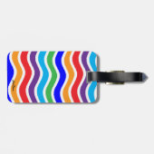 Kleurrijk, op maat gescheurd papiereffect bagagelabel (Achterkant horizontaal)