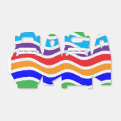 Kleurrijk, op maat gescheurd papiereffect bedankdoosjes (Uitgevouwen)