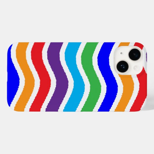 Kleurrijk, op maat gescheurd papiereffect Case-Mate iPhone case (Achterkant (horizontaal))