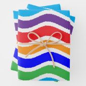 Kleurrijk, op maat gescheurd papiereffect inpakpapier vel (In situ)