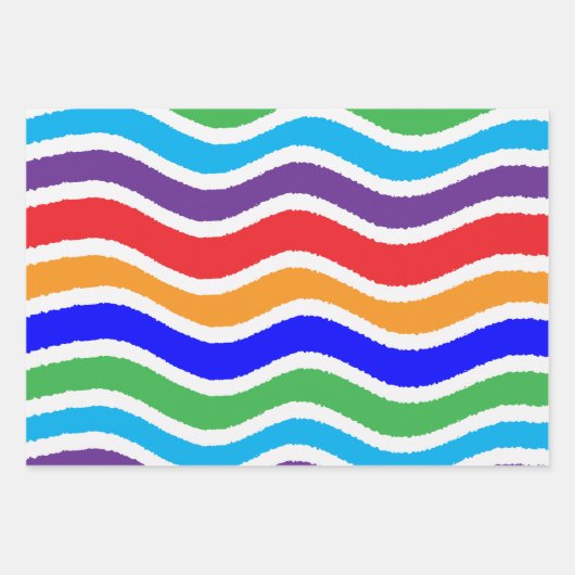 Kleurrijk, op maat gescheurd papiereffect inpakpapier vel (Voorkant)