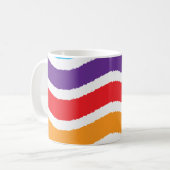 Kleurrijk, op maat gescheurd papiereffect koffiemok (Voorkant links)