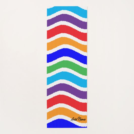 Kleurrijk, op maat gescheurd papiereffect yogamat (Achterkant)