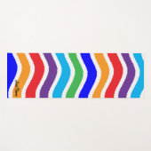 Kleurrijk, op maat gescheurd papiereffect yogamat (Voorkant (horizontaal))