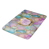 Kleurrijk opaal en vloeibaar goud badmat (Gekanteld)