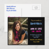 Kleurrijk openhuis briefkaart (Voorkant / Achterkant)