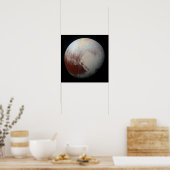 Kleurrijk oppervlak van Pluto Poster (Keuken)
