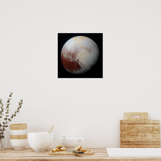 Kleurrijk oppervlak van Pluto Poster (Keuken)