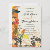 KLEURRIJK ORANJE BOHO BLOEMEN KAART (Voorkant)