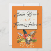 KLEURRIJK ORANJE BOHO BLOEMEN KAART (Achterkant)