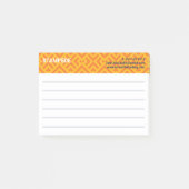 Kleurrijk Oranje Geel Chevron Geruit Post-it® Notes (Voorkant)