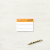 Kleurrijk Oranje Geel Chevron Geruit Post-it® Notes (Op bureau)