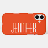 Kleurrijk, Oranje, minimalistisch, Jumbo Name Case-Mate iPhone Case (Achterkant (horizontaal))