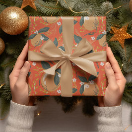  kleurrijk Oranje naadloos patroon Cadeaupapier